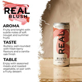 REAL Blush Sparkling Tea 250ml, imported from the UK