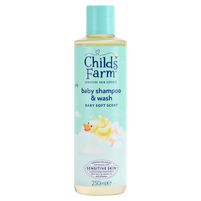 Childs Farm Baby Shampoo & Waschgel, Baby Sanfter Duft, Babybadeprodukt, 250 ml