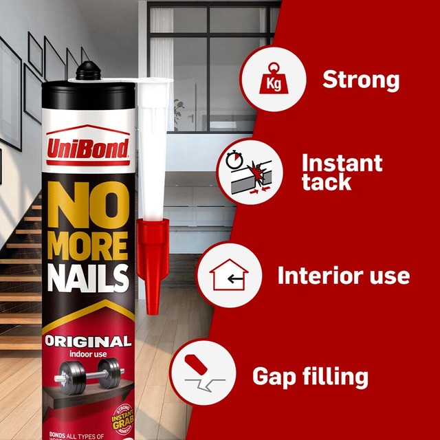 Unibond No More Nails Original construction adhesive 365g (British brand)