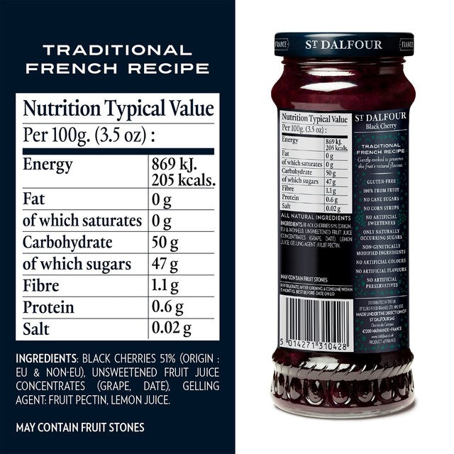 St Dalfour black cherry fruit spread 284g (British brand)