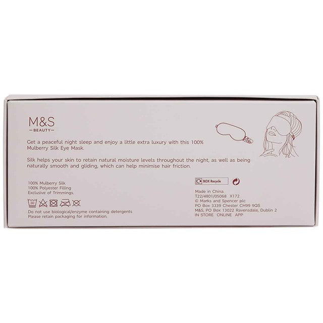 M&S Pure Silk Eye Mask blue, imported from the UK