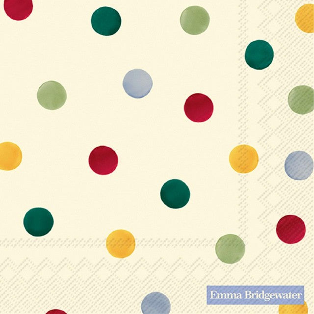 Emma Bridgewater Polka Dots paper napkins 20 pack - British product