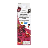 M&S grape, pomegranate, and blackcurrant juice 1L, imported from the UK