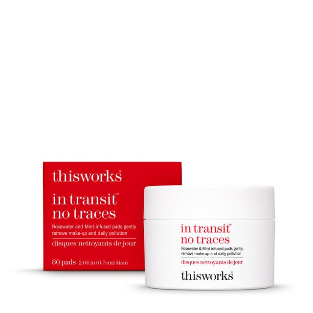 This Works In Transit No Traces facial cleansing pads (British brand)