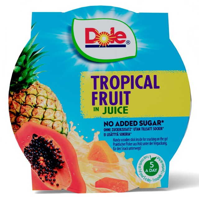 Dole Tropical Fruit in Juice Fruit Pot 198g - British product