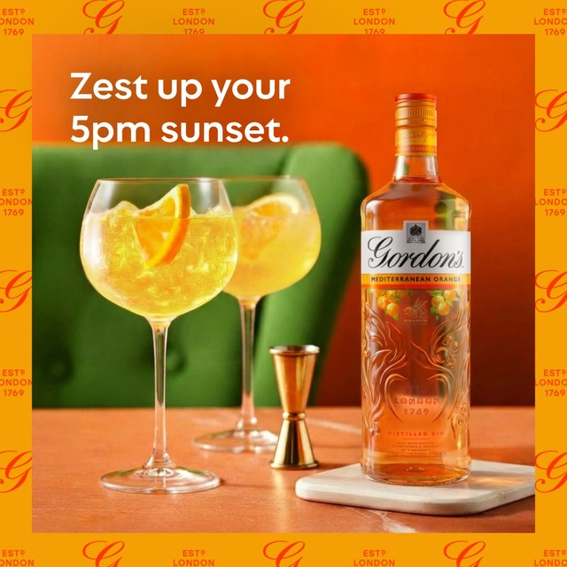 Gordon's Mediterranean Orange Distilled Gin 70cl - British product