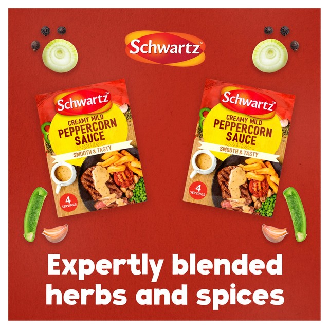 Schwartz mild peppercorn sauce mix 25g packet (British brand)