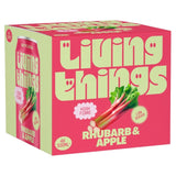 Living Things Rhubarb & Apple Biotic Soda 4 x 330ml, UK version