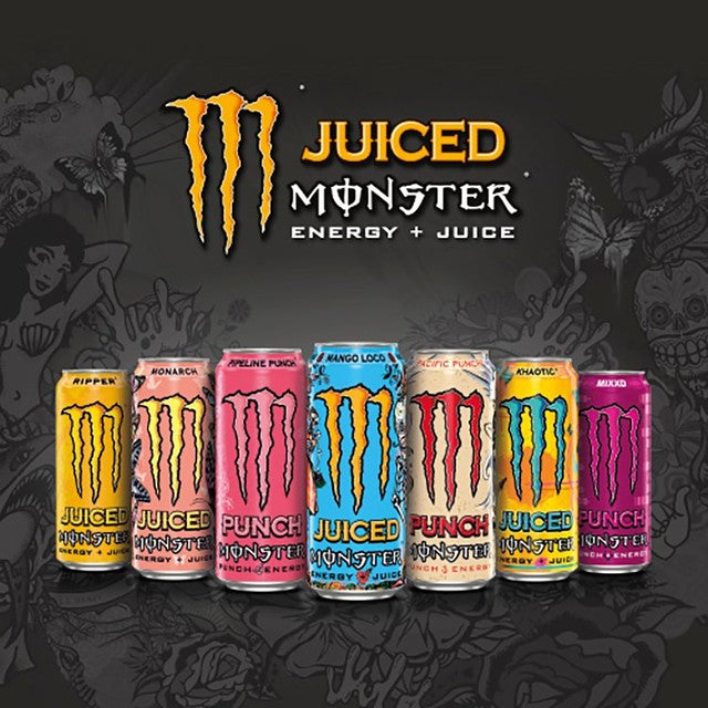 Monster Mango Loco energy drink 500ml, imported from the UK
