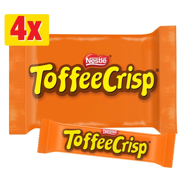 Toffee Crisp Biscuit Bars multipack caramel cereal 4 x 38g (British brand)