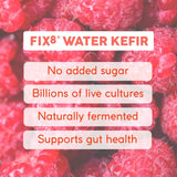 Fix8 water kefir raspberry lemonade, UK version