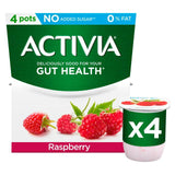 Activia Raspberry No Added Sugar Fat Free Yogurt 4x115g