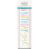Unique Party Happy Birthday Girl foil banner 9ft, UK version