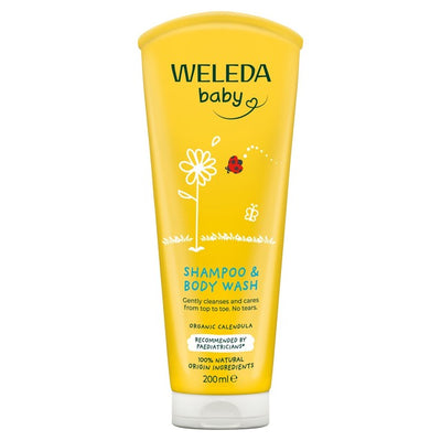 M&S Weleda Baby Natural Calendula Vegan Shampoo & Body Wash 200ml- Buy online at McGrocer