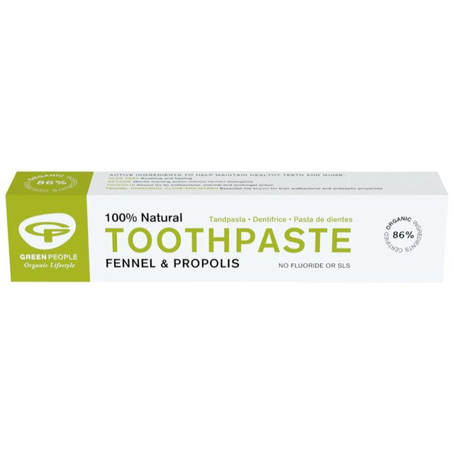Green People toothpaste Fennel & Propolis 50ml, UK version