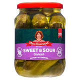 Mrs Elswood sweet & sour gherkins 670g, imported from the UK