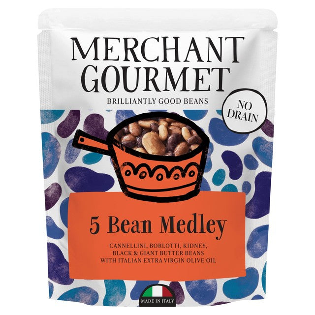 Merchant Gourmet 5 Bean Medley 240g, imported from the UK