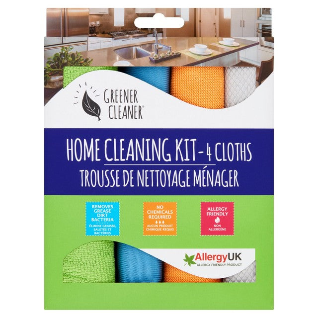 Greener Cleaner microfibre cleaning cloth kit 30x35cm, UK version