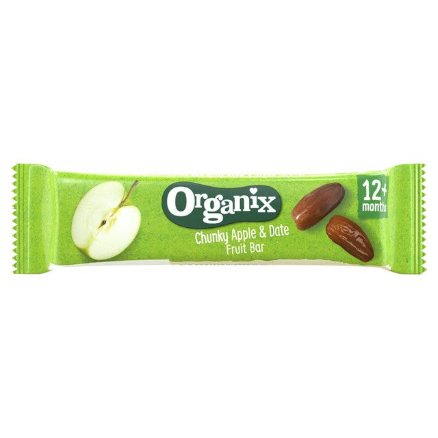 Organix Apple Fruit Bars 6 x 17g, imported from the UK