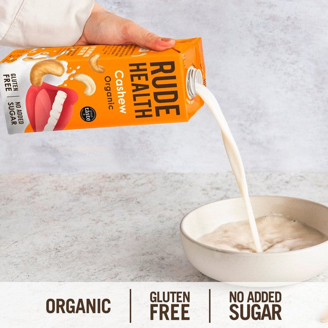 Rude Health Organic Cashew Drink Longlife 1L, imported from the UK