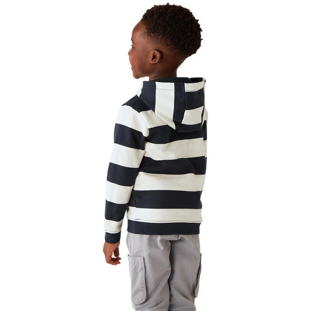 M&S boys pure cotton striped hoodie 5-6 years, imported from the UK