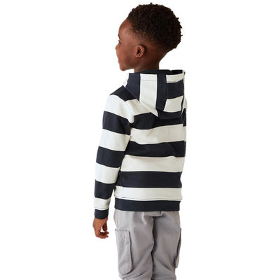 M&S Jungen Kapuzenpullover aus reiner Baumwolle mit Streifen, 5-6 Jahre
