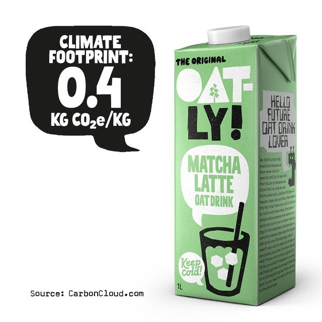 Oatly Matcha Latte Hafergetränk 1L, importiert aus Großbritannien