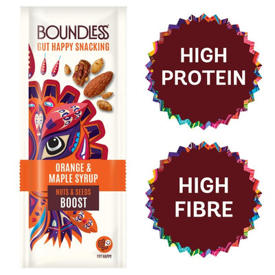 M&S Boundless Orange Maple Ginger Flavoured Activated Nuts & Seeds Snack Bar 25g- Buy online at McGrocer