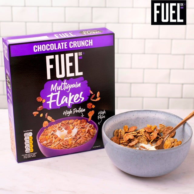 Fuel10K Breakfast Cereal Chocolate Multigrain Flakes 350g, UK version