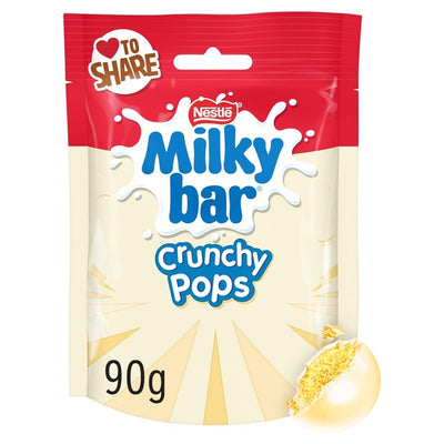 M&S Milkybar Crunchy Pops White Chocolate Crispy Cereal Snack 90g- Buy online at McGrocer
