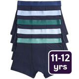 M&S Boys Core Blue/Green Trunks 11-12 Years Black Mix, imported from the UK