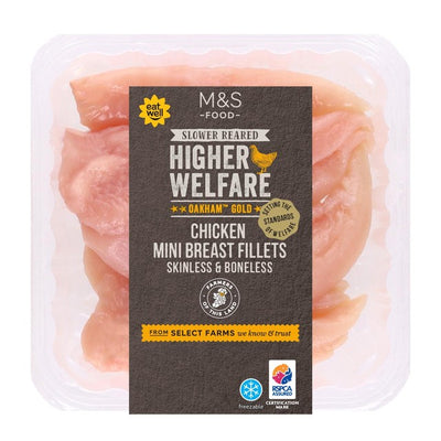 M&S M&S Oakham Gold Mini Hähnchenbrustfilets ohne Haut und Knochen 350g - Jetzt bei McGrocer online kaufen