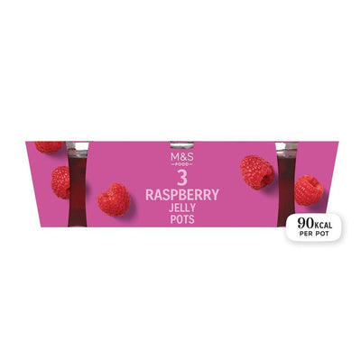 M&S Himbeer-Gelees Gelee-Töpfchen 3 x 150g