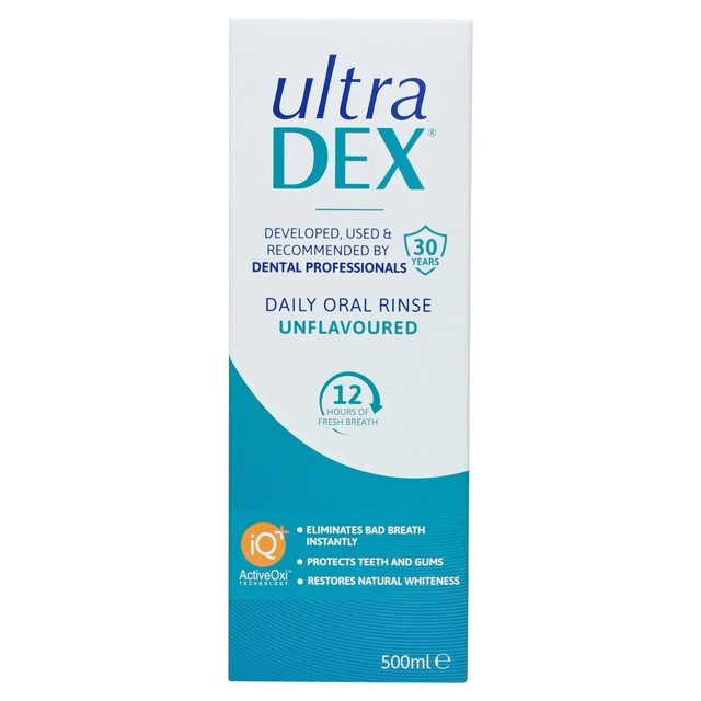 UltraDEX oral rinse unflavoured 500ml (British brand)