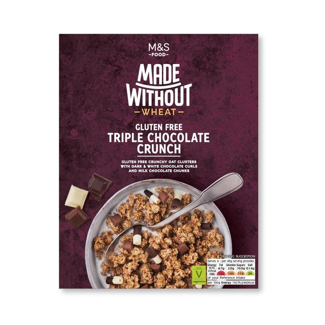 M&S Triple Chocolate Crunch granola 360g, imported from the UK