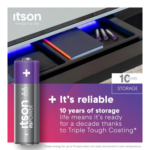 itson Itspower AA alkaline batteries 8 pack, UK version