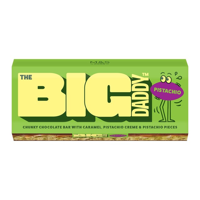M&S Big Daddy Pistachio chocolate bar 280g, imported from the UK