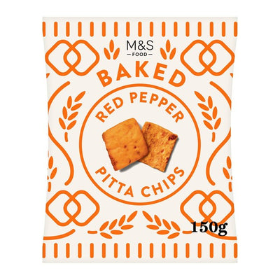 M&S Red Pepper Pitta Chips Snack 150g