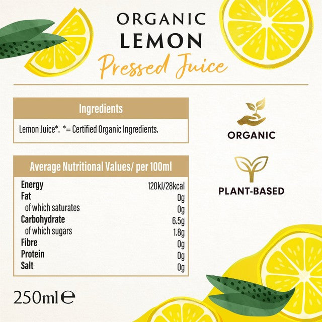 Biona organic lemon juice, UK version