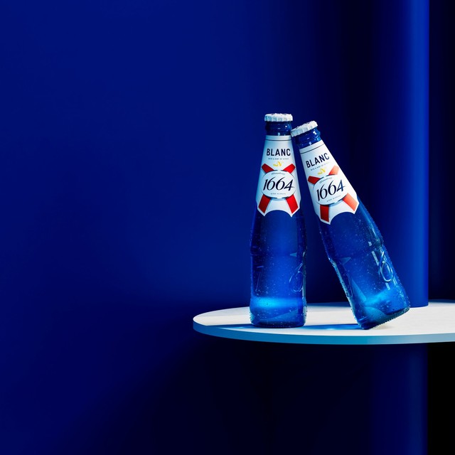 Kronenbourg 1664 Blanc premium lager beer 4x330ml bottles - British product
