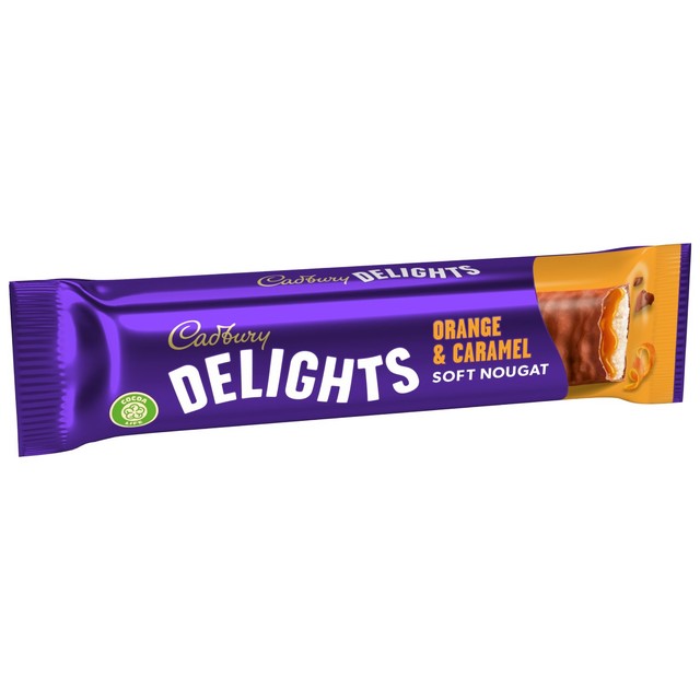 Cadbury Delights chocolate bars orange caramel 5x22g - British product