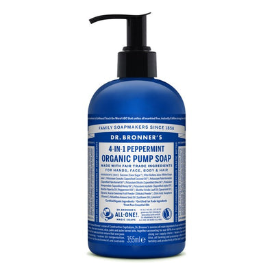 Dr Bronner's Peppermint Bio Mehrzweck Pumpe Flüssigseife 355ml