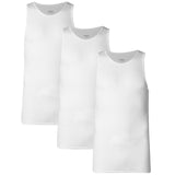 M&S men's cotton sleeveless vests 3-pack white L, imported from the UK