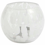 M&S Confetti Glass Tealight Holder White One Size, imported from the UK