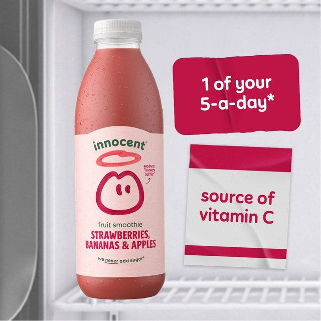 Innocent strawberries, bananas & apples smoothie 750ml, UK version