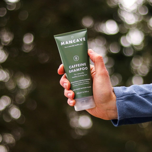 ManCave Caffeine Shampoo 200ml, imported from the UK