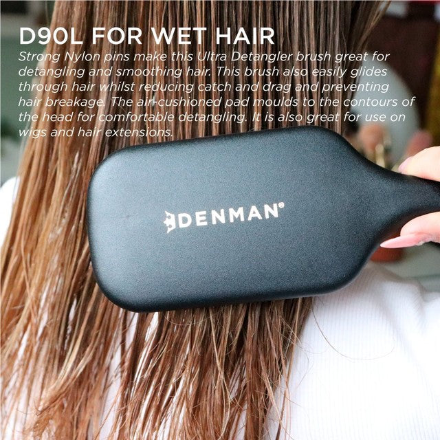 Denman D90L Violet Tangle Tamer Ultra detangling hairbrush - British product
