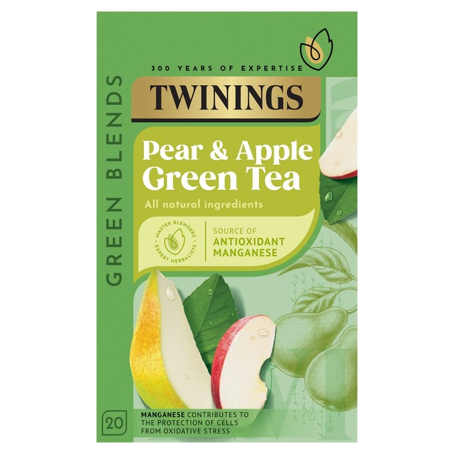 Twinings apple and pear green tea bags 20 per pack (British brand)