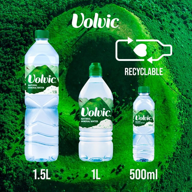 Volvic still mineral water 6 x 500ml (British brand)