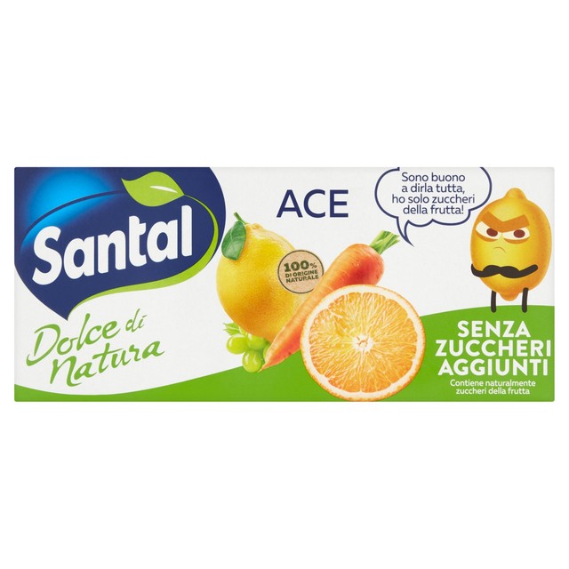 Santal No Sugar ACE juice drink 3 x 200ml (British brand)